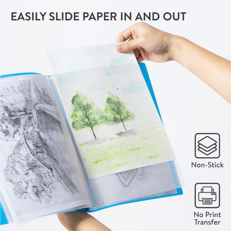 H&S 6-Pack A4 30-Pocket Display Book and Portfolio Folder â€“ Presentation and Project Organizer with Plastic Sleeves - Image 3